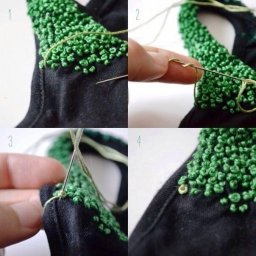 ​Вышивка узелками