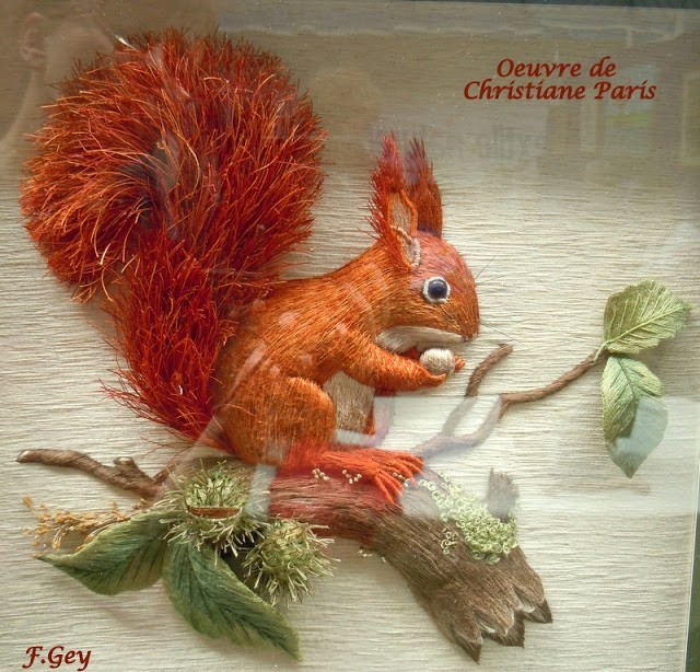 Интересные примеры объемной вышивки