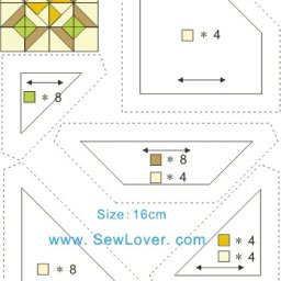 Коллекция лоскутных блоков для квилта с детальной раскладкой