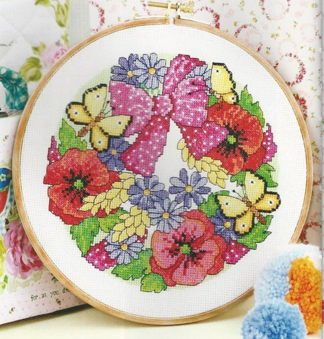 Схемы вышивок с цветами