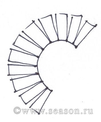 Рукав с драпировками