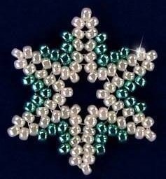 Снежинка из бисера
