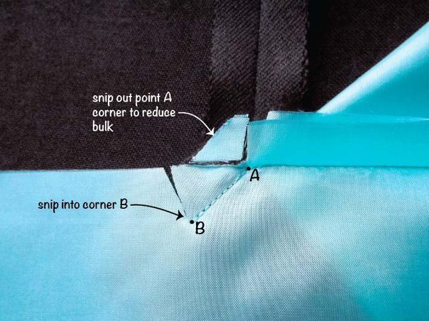 Техники шитья: обработка разреза с подкладкой