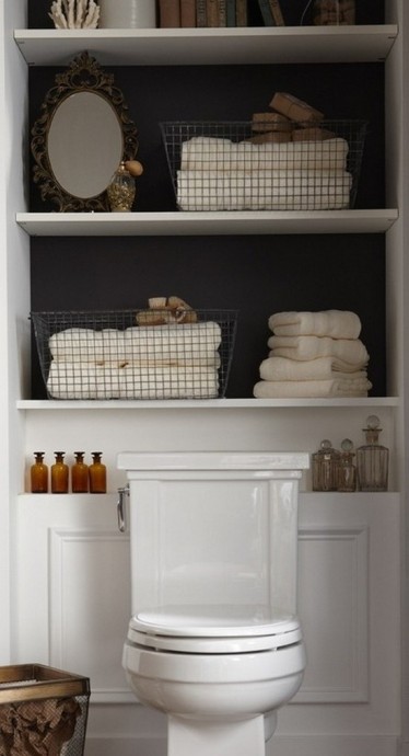 Идеи интересных полок для туалета