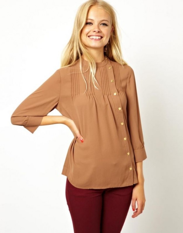 Интересные блузки со складочками: идеи