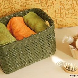 Корзинка для полотенец в ванную: мастер-класс