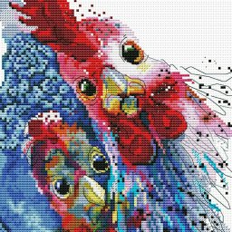 Вышиваем куриную семейку