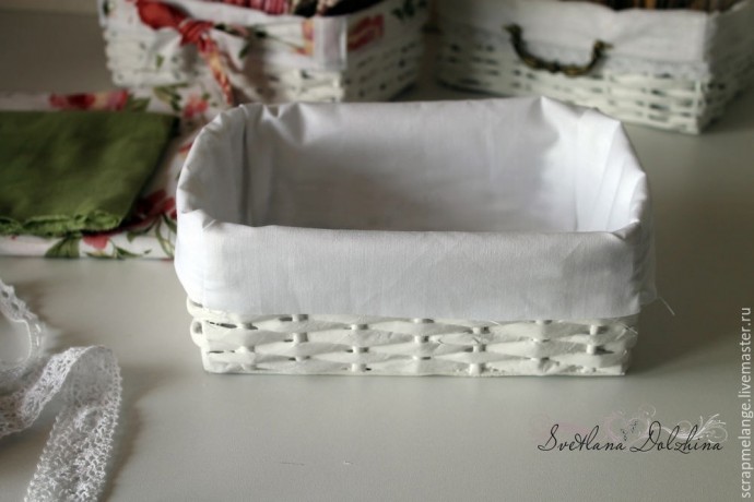 Шьем изящный чехол для корзинки