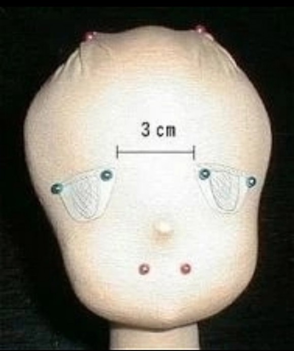 Разметка лица текстильной куклы Разметка лица текстильной куклы