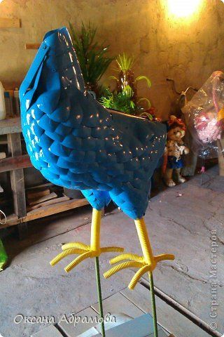 Петушок ​из пластиковых бутылок