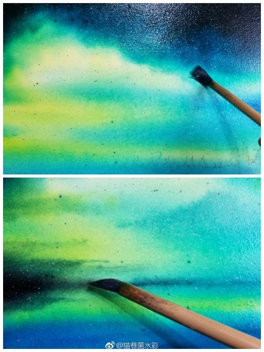 Рисуем звёздное небо над лесом