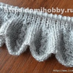 Вязание рюши спицами