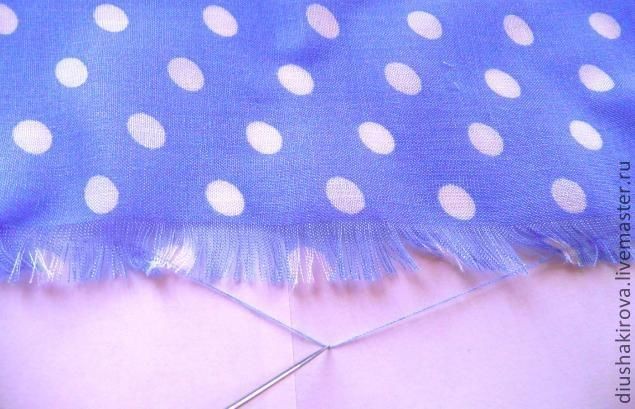 Батистовый шарфик с красивой бахромой