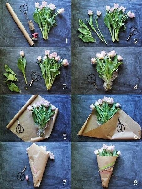 Красивая упаковка букета Красивая упаковка букета