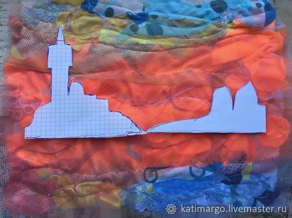 Рисуем копию картины Клода Моне в технике арт-текстиль