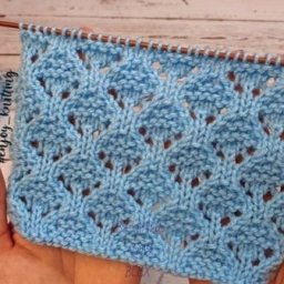 ​Ажурный узор спицами "Грибочки"