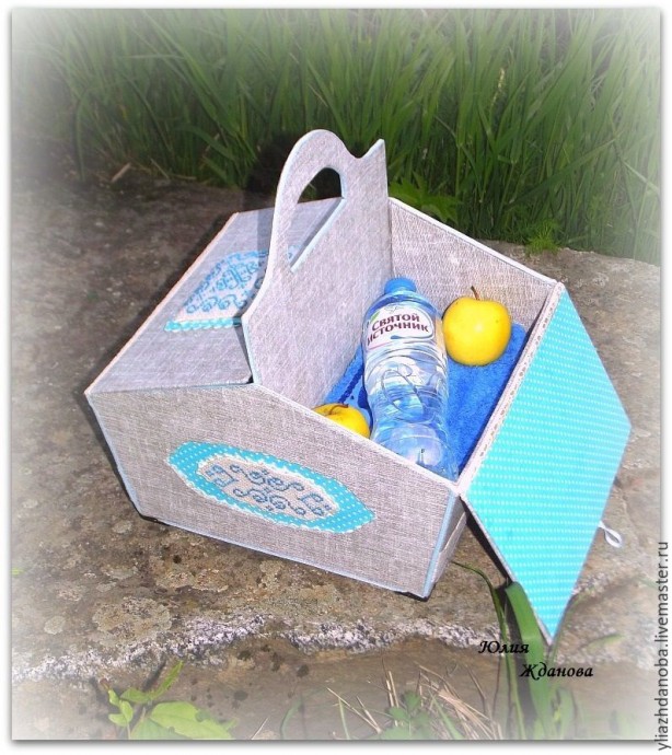 Мастерим из картона удобную корзину для пикника Мастерим из картона удобную корзину для пикника