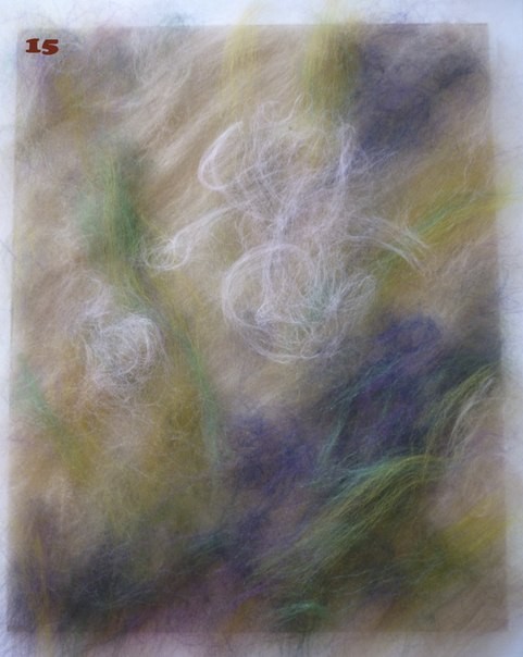 Прекрасные ирисы: живопись шерстью