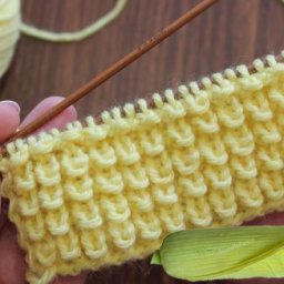 ​Узор "Кукурузка" спицами