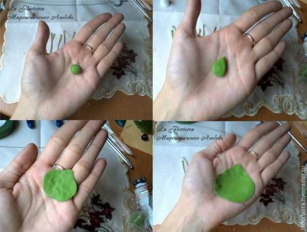 ​Черная смородина из холодного фарфора