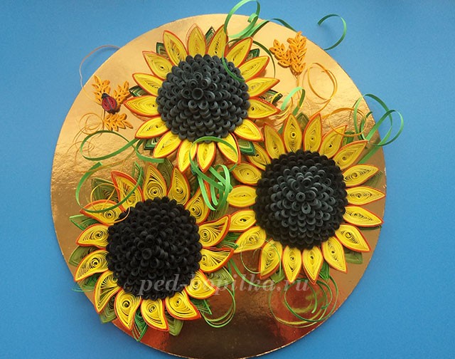 Квиллинг подсолнухи: мастер-класс