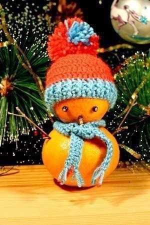 Мандариновые снеговики