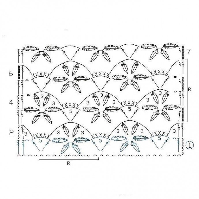 Нежные ажурные узоры крючком