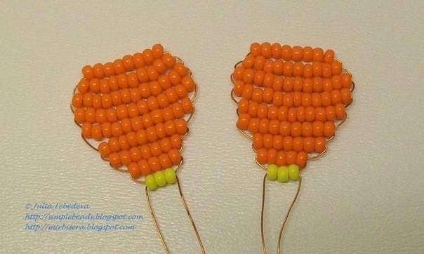 ​Анютины глазки из бисера