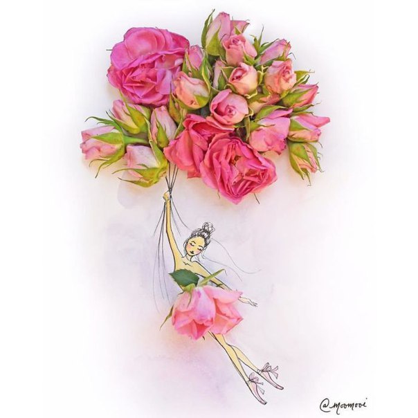 ​Чудесные коллажи из цветов