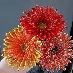 Гербера из бисера