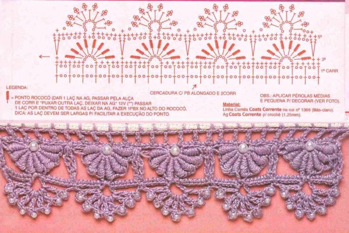 ​Изысканно красивая кайма крючком