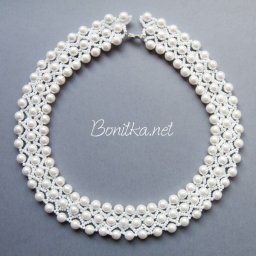 Широкое ожерелье из жемчуга