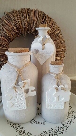 Летние варианты декора бутылок