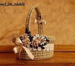 Превращаем пластиковую банку в корзиночку