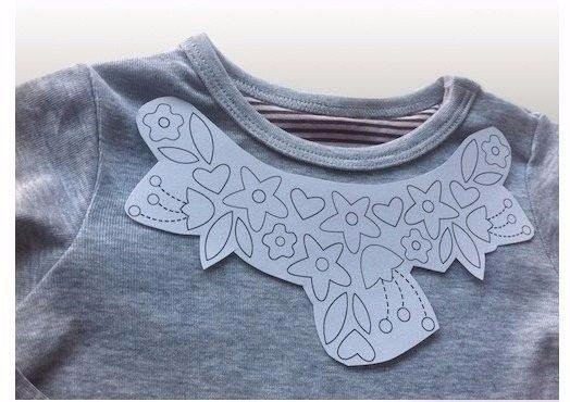 Украшаем свитер аппликацией из фетра