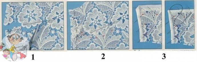 Косая бейка для обработки изделий из кружева