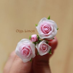 Лепим из холодного фарфора маленькие розочки