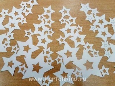 Новогодняя декорация "Ёлка в звездах"