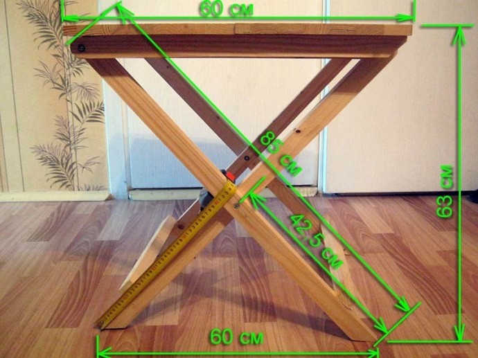 Складные столы своими руками с чертежами
