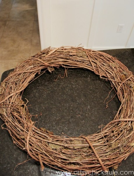 Декоративный осенний венок