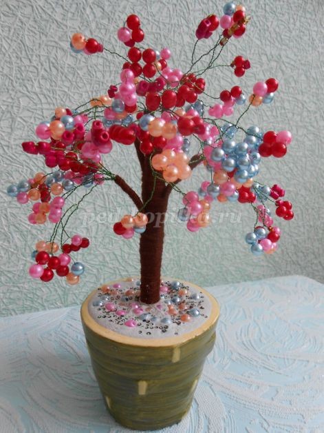 Яблоня из бусин Яблоня из бусин