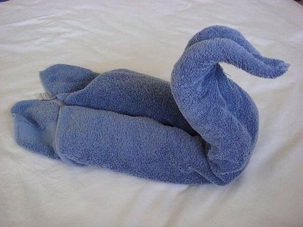 Как сделать лебедя из полотенца