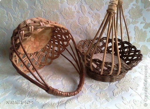 ​Плетем корзинку из газетных трубочек