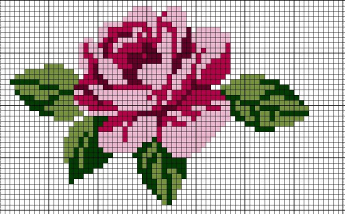 ​Простая вышивка красивых цветов