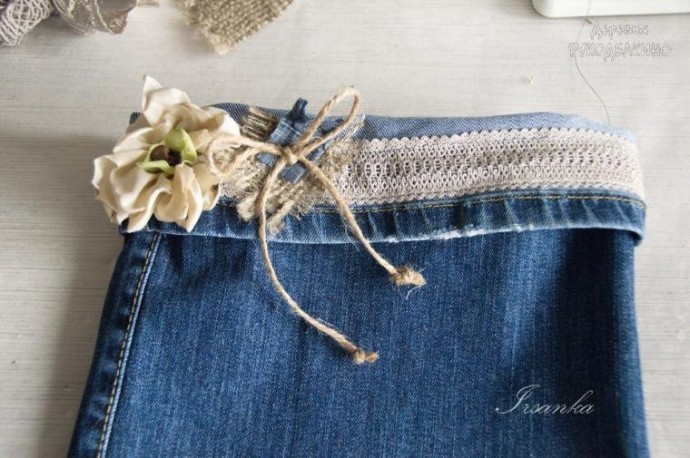 Шьем красивые джинсовые мешочки для мелочей