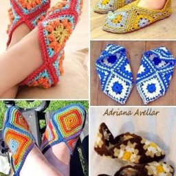 ​Тапочки из квадратов