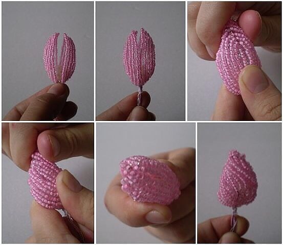 Тюльпаны из бисера