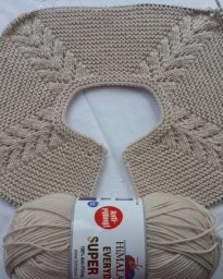 Узорная линия реглана спицами