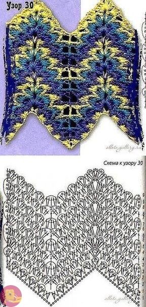 Зигзаги крючком