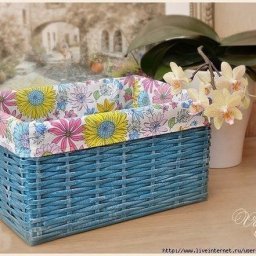 Коробки-плетёнки из газетных трубочек